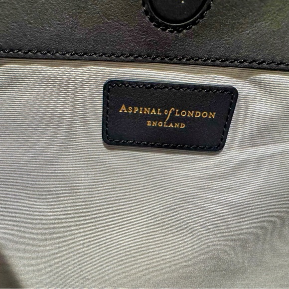 Aspinal of London Elegant Black Satchel - Picture 8 of 11